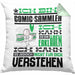 Comic-Sammler Geschenk Kaffee-Kissen mit Füllung 40x40 Geschenkidee für Comic-Sammler Ich Bin Comic-Sammler Ich Kann Es Dir Erklären Jedoch Nicht Für Dich Verstehen Spruch Lustig (Grau) Grün Trendation