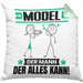 Model Kissen mit Füllung 40x40 Geschenk für Model Der Mann Der Alles Kann Geschenkidee zum Geburtstag (Grau) Grün Trendation