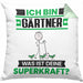 Gärtner Kissen mit Füllung 40x40 Geschenk für Gärtner Geburtstag Lustiger Spruch Was Ist Deine Superkraft (Grau) Grün Trendation