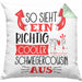So Sieht Ein Richtig Cooler Schwiegercousin Aus Geschenk Kissen mit Füllung 40x40 Lustiger Spruch Geschenkidee (Grau) Grün Trendation
