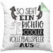 Volleyballspieler Kissen mit Füllung 40x40 Geschenk So Sieht Ein Richtig Cooler Volleyballspieler Aus Geschenkidee Spruch Lustig (Grau) Grün Trendation
