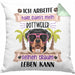 Rottweiler Besitzer Kissen mit Füllung 40x40 Geschenk Lustiger Spruch Geschenkidee Ich Arbeite Hart Damit Mein Rottweiler Seinen Traum Leben Kann (Grau) Grün Trendation
