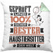 Haustiersitter Geschenk Lustiger Spruch für Haustiersitter Geschenkidee Bester Haustiersitter Der WeltKissen mit Füllung 40x40 (Grau) Grün Trendation