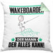 Wakeboarder Kissen mit Füllung 40x40 Geschenk für Wakeboarder Der Mann Der Alles Kann Geschenkidee zum Geburtstag (Grau) Grün Trendation