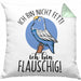 Lustige Papagei-Kissen mit Füllung 40x40 Geschenk für Papagei-Besitzer (Grau) Grün Trendation