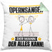 Opernsänger Kissen mit Füllung 40x40 Geschenk für Opernsänger Der Mann Der Alles Kann Geschenkidee zum Geburtstag (Grau) Grün Trendation
