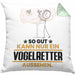 Vogelretter Geschenk Kissen mit Füllung 40x40 So Gut Kann Nur Ein Vogelretter Aussehen Geschenkidee (Grau) Grün Trendation