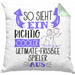 So Sieht Ein Richtig Cooler Ultimate-Frisbee-Spieler Aus Geschenk Kissen mit Füllung 40x40 Lustiger Spruch Geschenkidee (Grau) Grün Trendation
