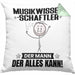 Musikwissenschaftler Kissen mit Füllung 40x40 Geschenk für Musikwissenschaftler Der Mann Der Alles Kann Geschenkidee zum Geburtstag (Grau) Grün Trendation