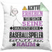 Baseballspieler Geschenk Kissen mit Füllung 40x40 Lustiger Spruch Erheben Sie Sich Der Baseballspieler Betritt den Raum (Grau) Grün Trendation
