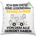 Rennfahrer Geschenk Kissen mit Füllung 40x40 Lustige Geschenkidee Geburtstag für Rennfahrer Ich Bin Dieser Legendäre Rennfahrer Von Dem Alle Geredet Haben (Grau) Grün Trendation
