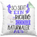 So Sieht Ein Richtig Cooler Naturmaler Aus Kissen mit Füllung 40x40 Geschenk für Naturmaler Geburtstag Geschenkdiee (Grau) Grün Trendation