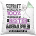 Baseballspieler Geschenk Lustiger Spruch für Baseballspieler Geschenkidee Bester Baseballspieler Der WeltKissen mit Füllung 40x40 (Grau) Grün Trendation