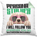 Golden Retriever Besitzerin Kissen mit Füllung 40x40 Geschenk Lustiger Spruch Geschenkidee Personal Stalker (Grau) Grün Trendation