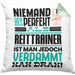 Reittrainer Geschenk Kissen mit Füllung 40x40 Lustige Geschenkidee für Reittrainer Geburtstag Niemand Ist Perfekt Aber Als Reittrainer Ist Man Nah Dran (Grau) Grün Trendation