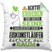 Eiskunstläufer Geschenk Kissen mit Füllung 40x40 Lustiger Spruch Erheben Sie Sich Der Eiskunstläufer Betritt den Raum (Grau) Grün Trendation
