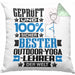 Outdoor-Yoga-Lehrer Geschenk Lustiger Spruch für Outdoor-Yoga-Lehrer Geschenkidee Bester Outdoor-Yoga-Lehrer Der WeltKissen mit Füllung 40x40 (Grau) Grün Trendation