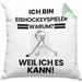 Eishockeyspieler Geschenk Kissen mit Füllung 40x40 Lustiger Spruch Ich Bin Eishockeyspieler Warum Weil Ich Es Kann Geschenkidee Bester Eishockeyspieler Geburtstag (Grau) Grün Trendation