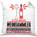 Weinsammler Geschenk Kissen mit Füllung 40x40 Ich Bin Weinsammler Aber Sag Doch Einfach Superheld Lustige Geschenkdiee für Weinsammler (Grau) Grün Trendation
