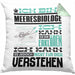 Meeresbiologe Geschenk Kaffee-Kissen mit Füllung 40x40 Geschenkidee für Meeresbiologe Ich Bin Meeresbiologe Ich Kann Es Dir Erklären Jedoch Nicht Für Dich Verstehen Spruch Lustig (Grau) Grün Trendation