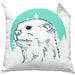 Otter Kissen mit Füllung 40x40 Geschenk Natur Otter-Liebhaber Geschenkidee Geburtstag (Grau) Grün Trendation