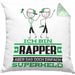 Rapper Geschenk Kissen mit Füllung 40x40 Ich Bin Rapper Aber Sag Doch Einfach Superheld Lustige Geschenkdiee für Rapper (Grau) Grün Trendation