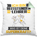 Reitstundenlehrer Kissen mit Füllung 40x40 Geschenk für Reitstundenlehrer Geburtstag Lustiger Spruch Was Ist Deine Superkraft (Grau) Grün Trendation