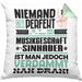 Musikgeschäftsinhaber Geschenk Kissen mit Füllung 40x40 Lustige Geschenkidee für Musikgeschäftsinhaber Geburtstag Niemand Ist Perfekt Aber Als Musikgeschäftsinhaber Ist Man Nah Dran (Grau) Grün Trendation