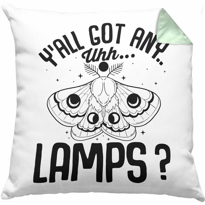 Dank Meme Kissen mit Füllung 40x40 Geschenk Y'all Got Any Lamps (Grau) Grün Trendation