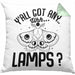 Dank Meme Kissen mit Füllung 40x40 Geschenk Y'all Got Any Lamps (Grau) Grün Trendation