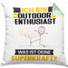 Outdoor-Enthusiast Kissen mit Füllung 40x40 Geschenk für Outdoor-Enthusiast Geburtstag Lustiger Spruch Was Ist Deine Superkraft (Grau) Grün Trendation