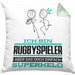 Rugbyspieler Geschenk Kissen mit Füllung 40x40 Ich Bin Rugbyspieler Aber Sag Doch Einfach Superheld Lustige Geschenkdiee für Rugbyspieler (Grau) Grün Trendation