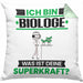 Biologe Kissen mit Füllung 40x40 Geschenk für Biologe Geburtstag Lustiger Spruch Was Ist Deine Superkraft (Grau) Grün Trendation