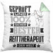 Reittherapeut Geschenk Lustiger Spruch für Reittherapeut Geschenkidee Bester Reittherapeut Der WeltKissen mit Füllung 40x40 (Grau) Grün Trendation