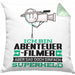 Abenteuerfilmer Geschenk Kissen mit Füllung 40x40 Ich Bin Abenteuerfilmer Aber Sag Doch Einfach Superheld Lustige Geschenkdiee für Abenteuerfilmer (Grau) Grün Trendation