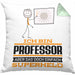 Professor Geschenk Kissen mit Füllung 40x40 Ich Bin Professor Aber Sag Doch Einfach Superheld Lustige Geschenkdiee für Professor (Grau) Grün Trendation