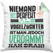 Vogelzüchter Geschenk Kissen mit Füllung 40x40 Lustige Geschenkidee für Vogelzüchter Geburtstag Niemand Ist Perfekt Aber Als Vogelzüchter Ist Man Nah Dran (Grau) Grün Trendation