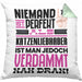 Katzenliebhaber Geschenk Kissen mit Füllung 40x40 Lustige Geschenkidee für Katzenliebhaber Geburtstag Niemand Ist Perfekt Aber Als Katzenliebhaber Ist Man Nah Dran (Grau) Grün Trendation