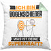 Bogenschießer Kissen mit Füllung 40x40 Geschenk für Bogenschießer Geburtstag Lustiger Spruch Was Ist Deine Superkraft (Grau) Grün Trendation