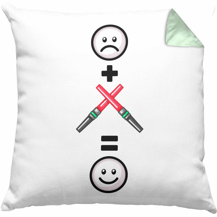 Fluglotse Kissen mit Füllung 40x40 Geschenk für Fluglotsen Lustige Geschenkidee :( + Fluglotse = :) Geburtstag (Grau) Grün Trendation