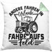 Bauer Landwirt Kissen mit Füllung 40x40 Geschenk Andere Fahren In Den Urlaub Ich Fahre Aufs Feld Geschenkidee Bauern (Grau) Grün Trendation