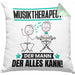 Musiktherapeut Kissen mit Füllung 40x40 Geschenk für Musiktherapeut Der Mann Der Alles Kann Geschenkidee zum Geburtstag (Grau) Grün Trendation