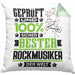 Rockmusiker Geschenk Lustiger Spruch für Rockmusiker Geschenkidee Bester Rockmusiker Der WeltKissen mit Füllung 40x40 (Grau) Grün Trendation