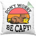 Lustige Kissen mit Füllung 40x40 "Don't Worry Be Cappy" lustiges Geschenk für Capybara-Liebhaber (Grau) Grün Trendation