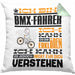 BMX-Fahrer Geschenk Kaffee-Kissen mit Füllung 40x40 Geschenkidee für BMX-Fahrer Ich Bin BMX-Fahrer Ich Kann Es Dir Erklären Jedoch Nicht Für Dich Verstehen Spruch Lustig (Grau) Grün Trendation