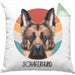 Schäferhund Besitzer Kissen mit Füllung 40x40 Geschenk Lustiger Spruch Geschenkidee Schäferhund Mama Papa (Grau) Grün Trendation