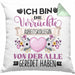 Arbeitskollegin Kissen mit Füllung 40x40 Geschenk Lustiger Spruch Geschenkidee Ich Bin Die Verrückte Arbeitskollegin Von Der Alle Geredet Haben (Grau) Grün Trendation