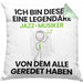 Jazz-Musiker Geschenk Kissen mit Füllung 40x40 Lustige Geschenkidee Geburtstag für Jazz-Musiker Ich Bin Dieser Legendäre Jazz-Musiker Von Dem Alle Geredet Haben (Grau) Grün Trendation