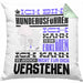 Hundeausführer Geschenk Kaffee-Kissen mit Füllung 40x40 Geschenkidee für Hundeausführer Ich Bin Hundeausführer Ich Kann Es Dir Erklären Jedoch Nicht Für Dich Verstehen Spruch Lustig (Grau) Grün Trendation