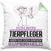 Tierpfleger Geschenk Kissen mit Füllung 40x40 Ich Bin Tierpfleger Aber Sag Doch Einfach Superheld Lustige Geschenkdiee für Tierpfleger (Grau) Grün Trendation